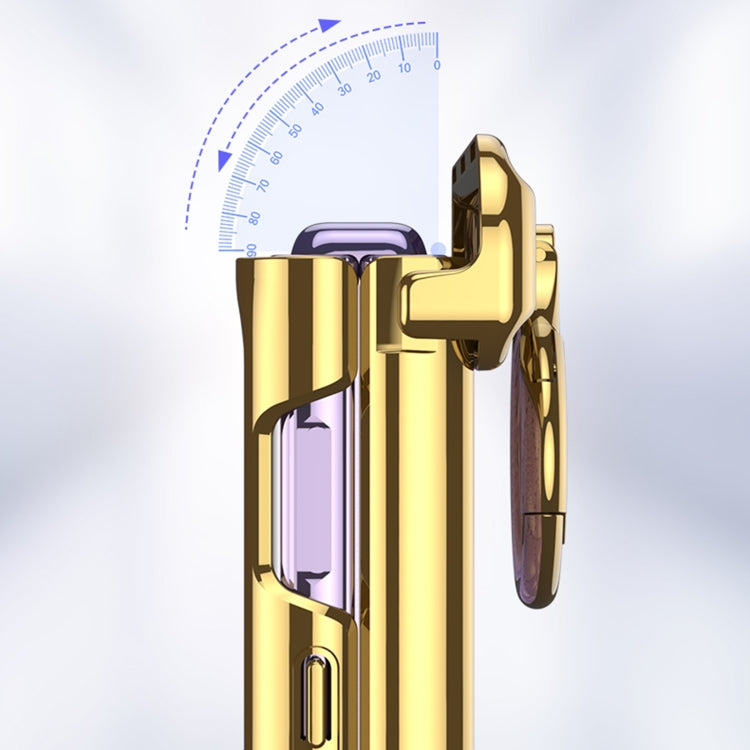 For vivo X Flip GKK Rhombus Pattern Electroplated Leather Phone Case with Ring