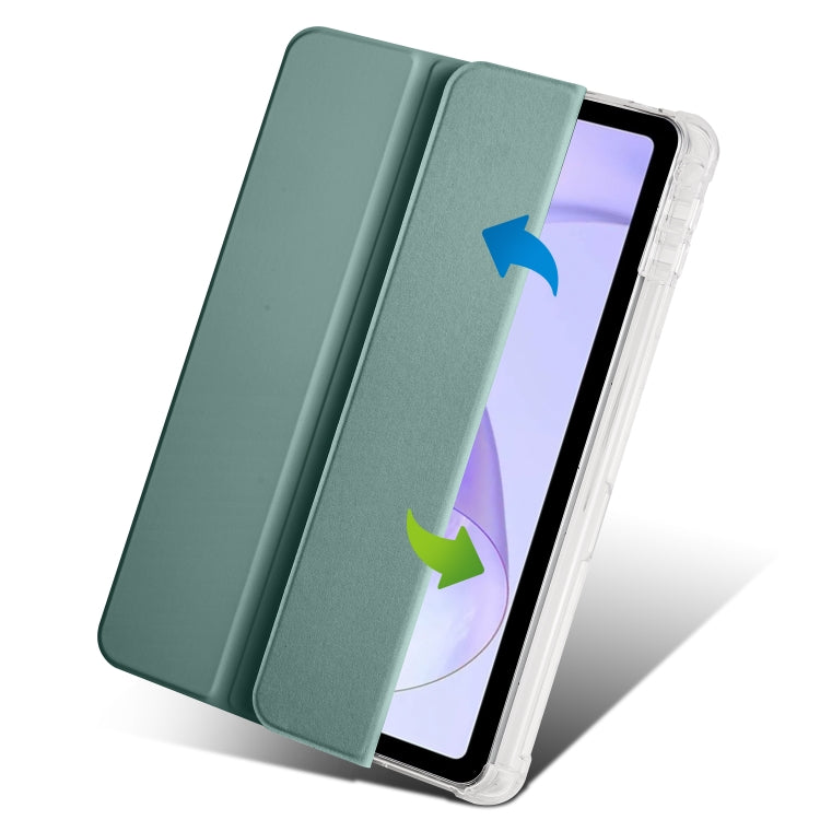 For OPPO Pad Air 10.36 2022 3-folding Transparent TPU Smart Leather Tablet Case with Pen Slot