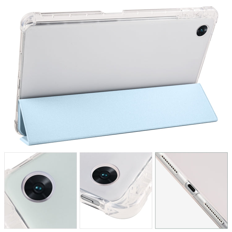 For OPPO Pad Air 10.36 2022 3-folding Transparent TPU Smart Leather Tablet Case with Pen Slot