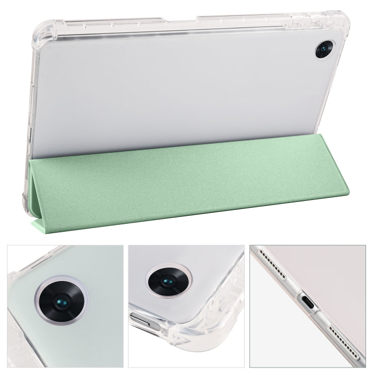 For OPPO Pad Air 10.36 2022 3-folding Transparent TPU Smart Leather Tablet Case with Pen Slot