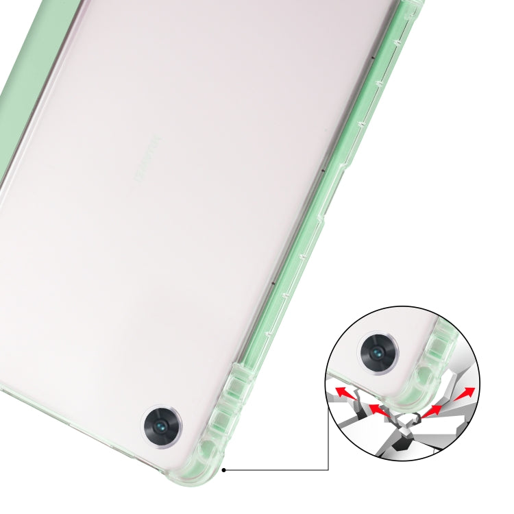 For OPPO Pad Air 10.36 2022 3-folding Transparent TPU Smart Leather Tablet Case with Pen Slot