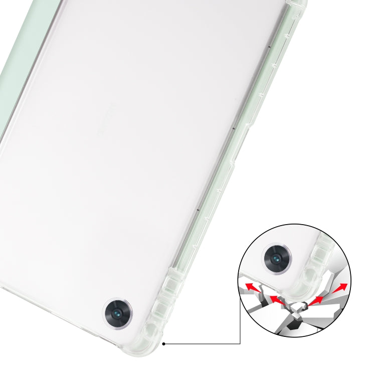 For OPPO Pad Air 10.36 2022 3-folding Transparent TPU Smart Leather Tablet Case with Pen Slot