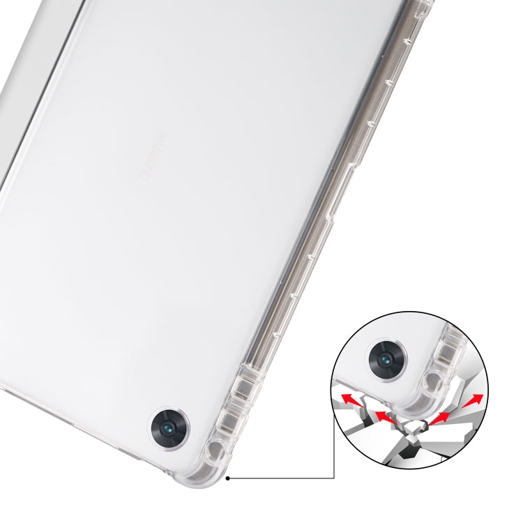 For OPPO Pad Air 10.36 2022 3-folding Transparent TPU Smart Leather Tablet Case with Pen Slot
