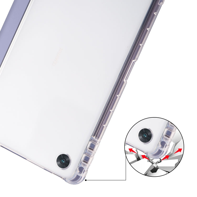 For OPPO Pad Air 10.36 2022 3-folding Transparent TPU Smart Leather Tablet Case with Pen Slot