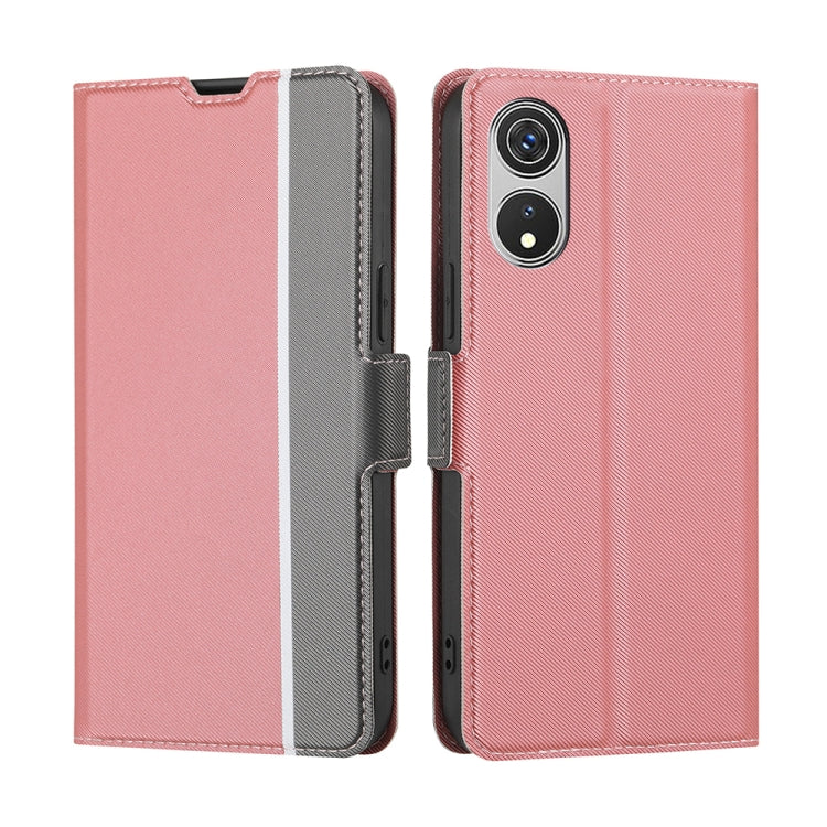 For CUBOT P60 Twill Texture Side Button Leather Phone Case