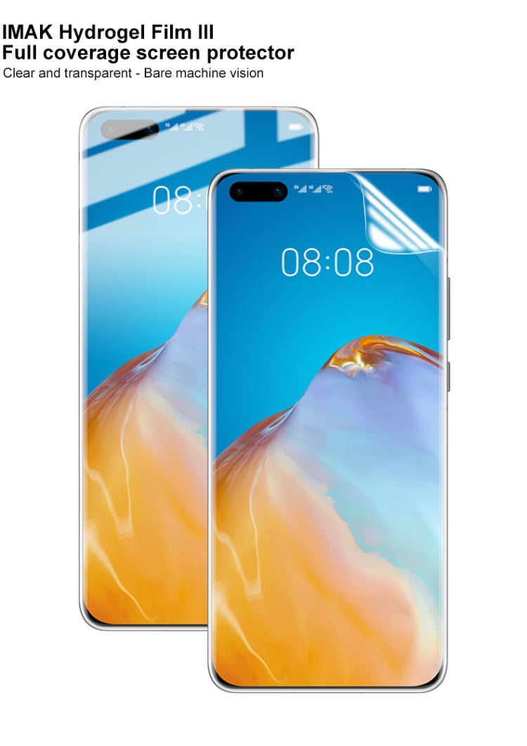 For Huawei P40 Pro 2 PCS IMAK Hydrogel Film III Full Coverage Screen Protector
