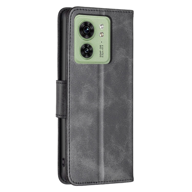 For Motorola Edge 40 Lambskin Texture Pure Color Flip Leather Phone Case