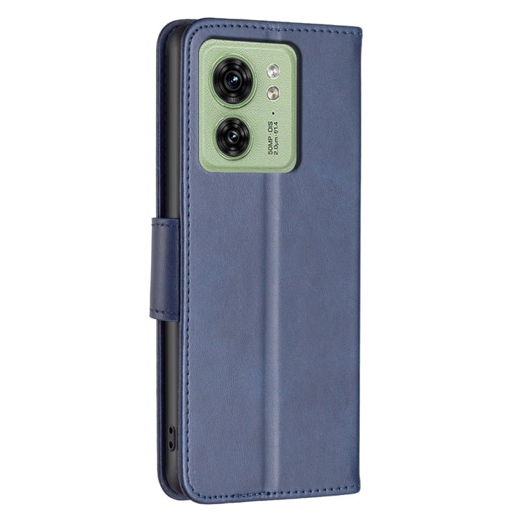 For Motorola Edge 40 Lambskin Texture Pure Color Flip Leather Phone Case