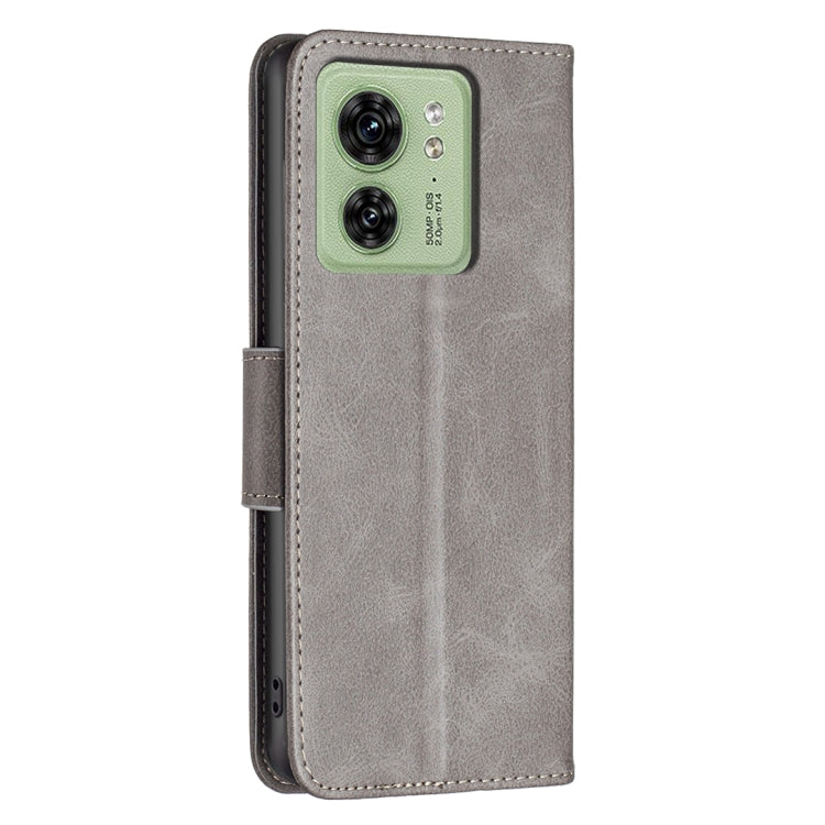 For Motorola Edge 40 Lambskin Texture Pure Color Flip Leather Phone Case
