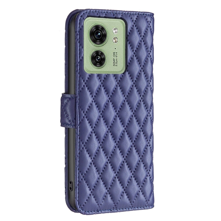 For Motorola Edge 40 Diamond Lattice Wallet Flip Leather Phone Case