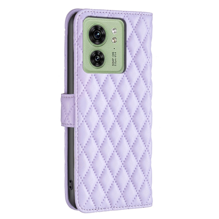 For Motorola Edge 40 Diamond Lattice Wallet Flip Leather Phone Case