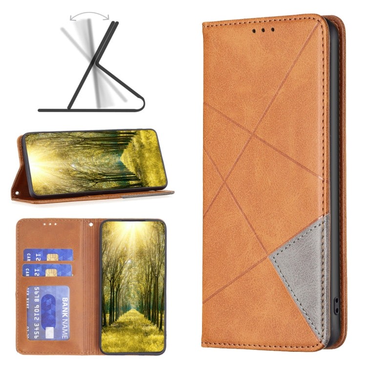 For Realme C53 Rhombus Texture Leather Phone Case