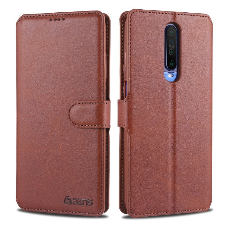 For Xiaomi Redmi K30 AZNS Calf Texture Horizontal Flip Leather Case, with Holder & Card Slots & Wallet & Photo Frame