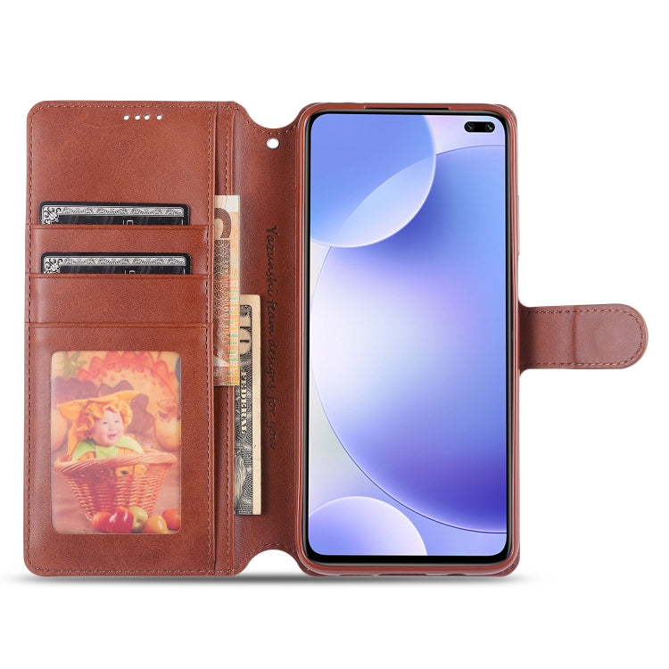 For Xiaomi Redmi K30 AZNS Calf Texture Horizontal Flip Leather Case, with Holder & Card Slots & Wallet & Photo Frame