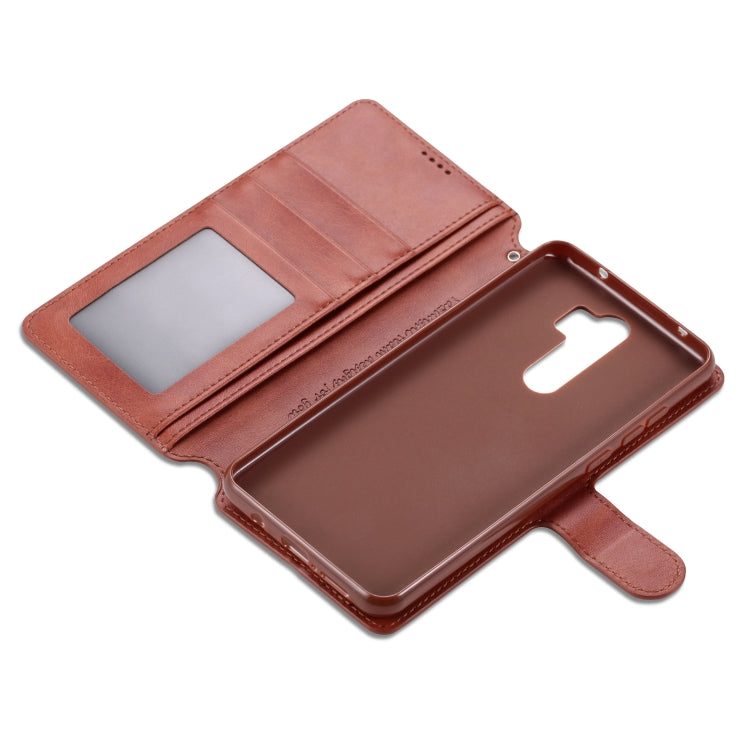 For Xiaomi Redmi Note 8 Pro AZNS Calf Texture Horizontal Flip Leather Case, with Holder & Card Slots & Wallet & Photo Frame