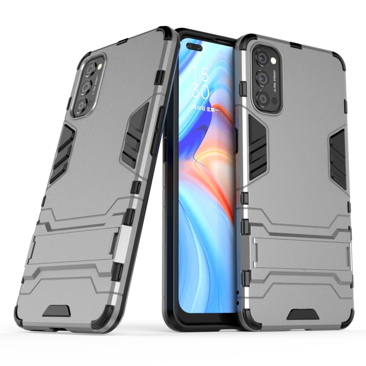 For OPPO Reno4 Pro PC + TPU Shockproof Protective Case with Holder