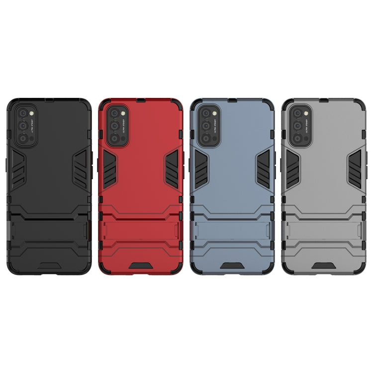 For OPPO Reno4 PC + TPU Shockproof Protective Case with Holder