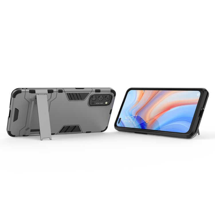 For OPPO Reno4 PC + TPU Shockproof Protective Case with Holder