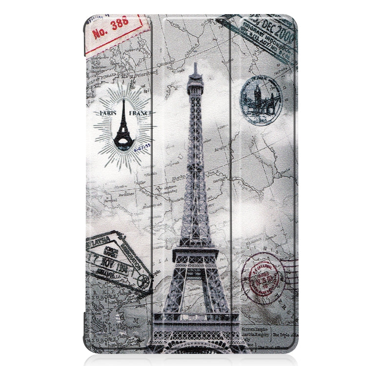 For Huawei MatePad T8 Coloured Drawing Pattern Horizontal Flip Leather Case with Three-folding Holder