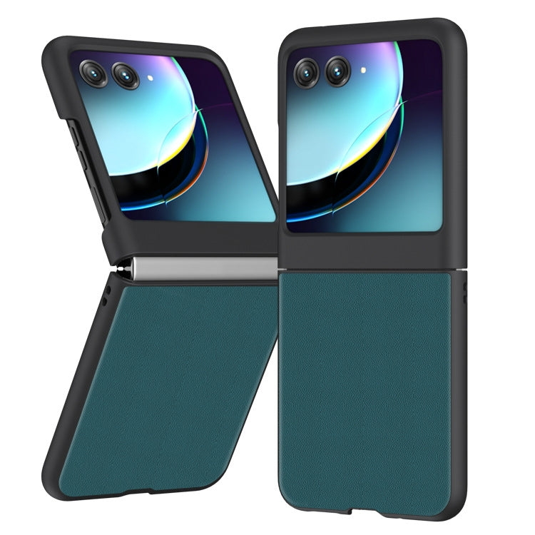 For Motorola Razr 40 Ultra Ultra-thin Plain Skin Leather Phone Case