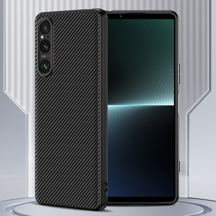 For Sony Xperia 1 V Ultra-thin Carbon Fiber Texture Printing Phone Case