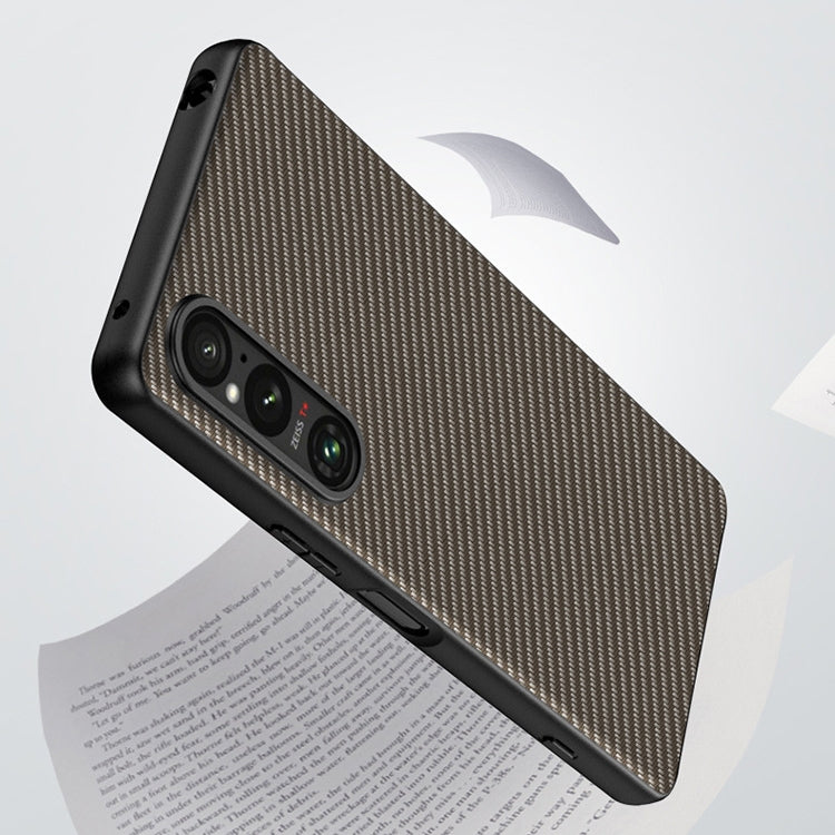 For Sony Xperia 1 V Ultra-thin Carbon Fiber Texture Printing Phone Case