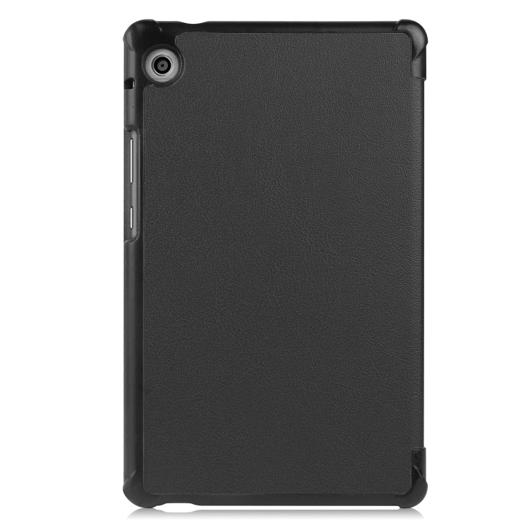 For Huawei MatePad T8 Custer Texture Horizontal Flip Leather Case with Three-folding Holder