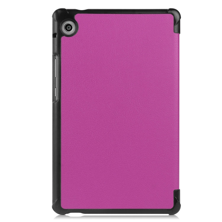 For Huawei MatePad T8 Custer Texture Horizontal Flip Leather Case with Three-folding Holder