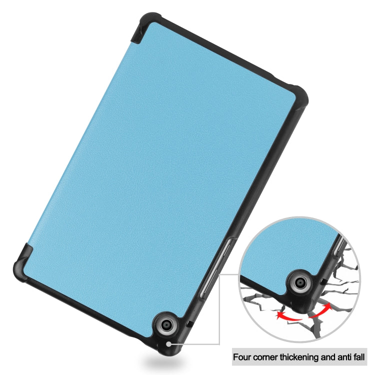 For Huawei MatePad T8 Custer Texture Horizontal Flip Leather Case with Three-folding Holder