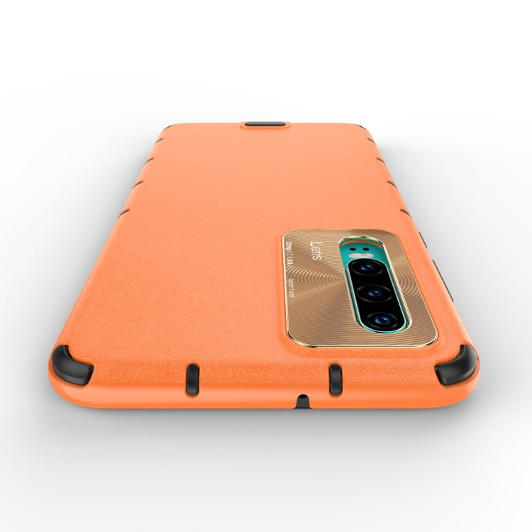 For Huawei P30 Shockproof Grain Leather PC + TPU Case