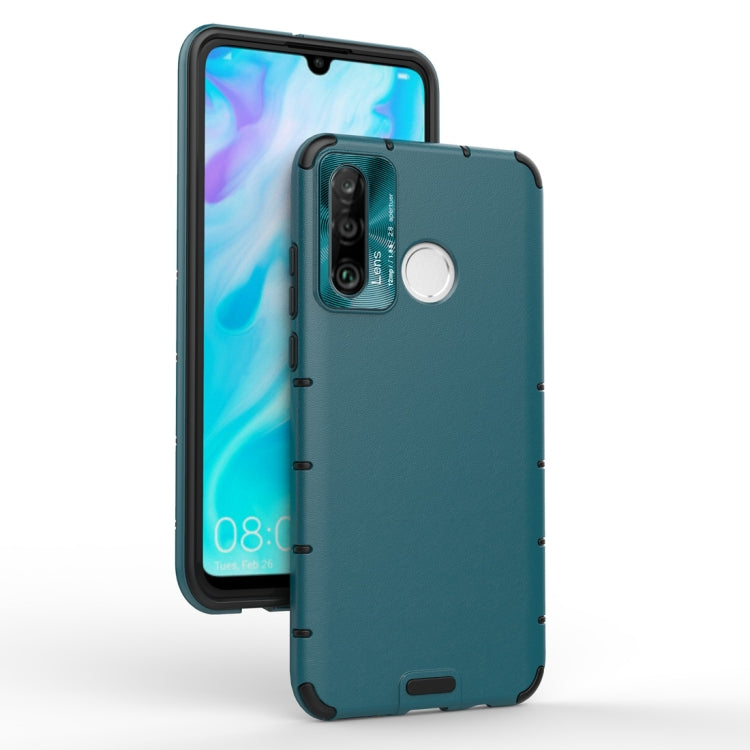 For Huawei P30 lite Shockproof Grain Leather PC + TPU Case