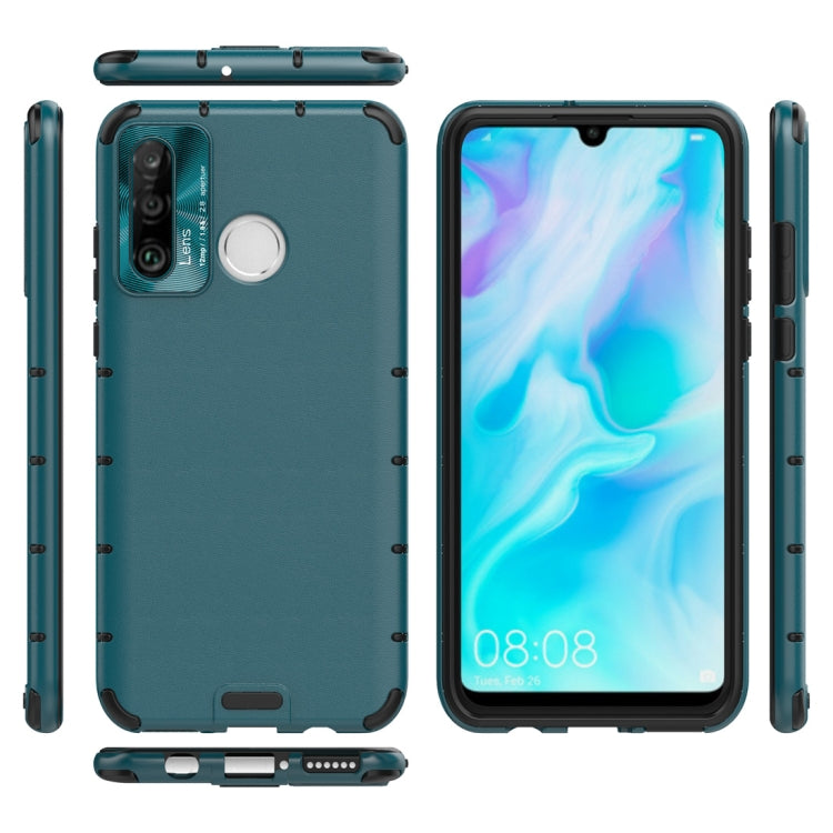 For Huawei P30 lite Shockproof Grain Leather PC + TPU Case