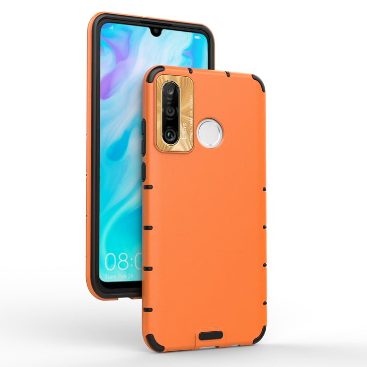 For Huawei P30 lite Shockproof Grain Leather PC + TPU Case