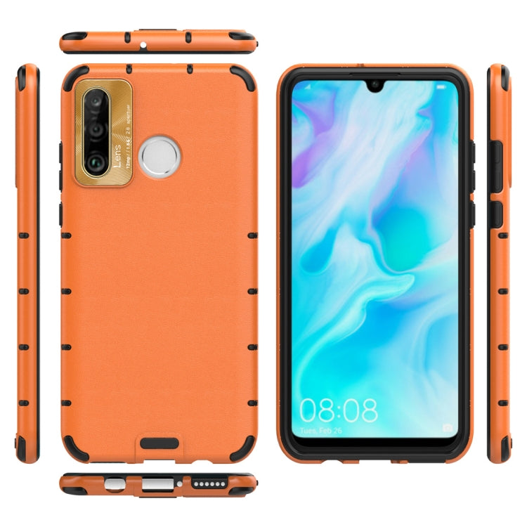For Huawei P30 lite Shockproof Grain Leather PC + TPU Case