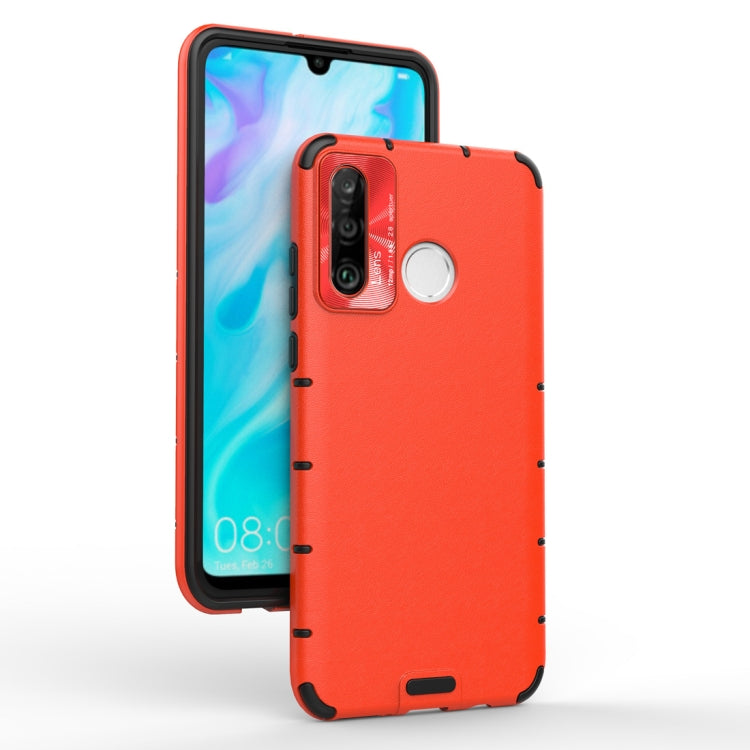 For Huawei P30 lite Shockproof Grain Leather PC + TPU Case