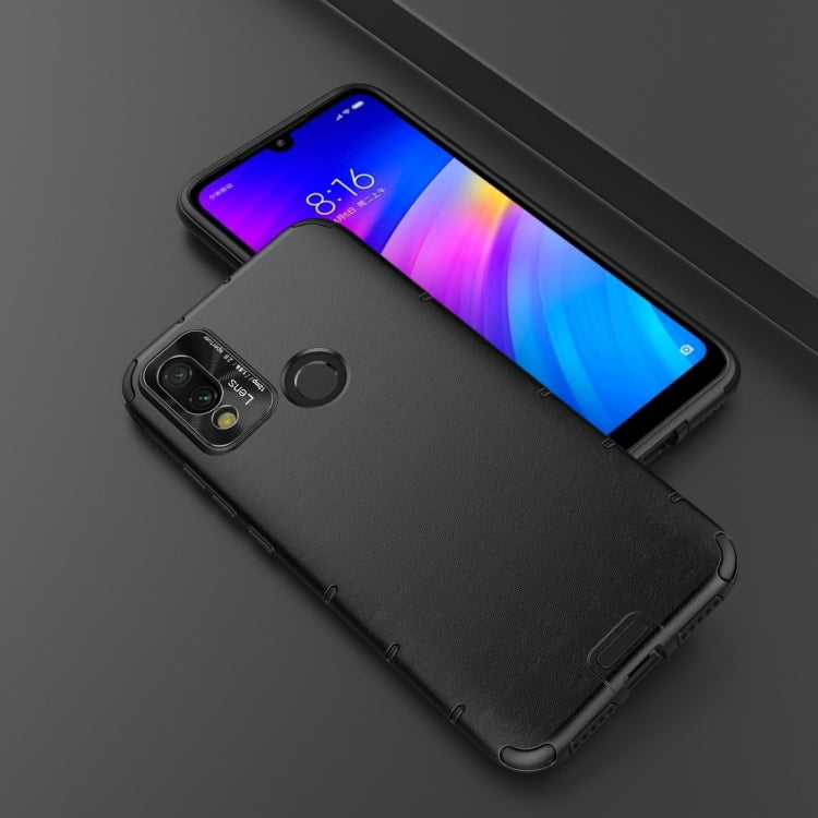 For Xiaomi Redmi 7 Shockproof Grain Leather PC + TPU Case