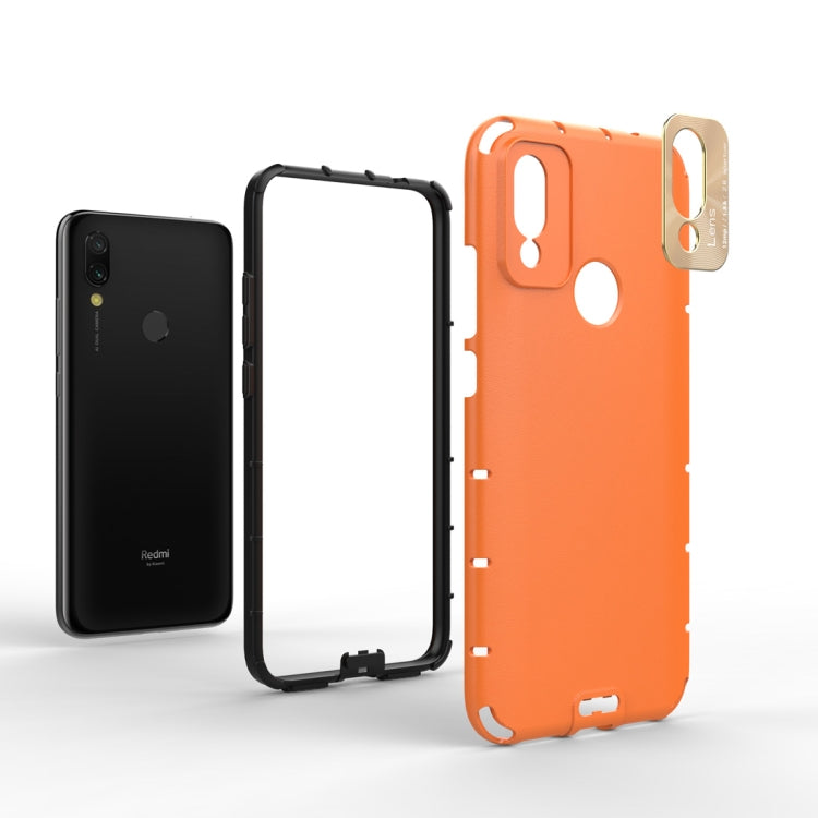 For Xiaomi Redmi 7 Shockproof Grain Leather PC + TPU Case