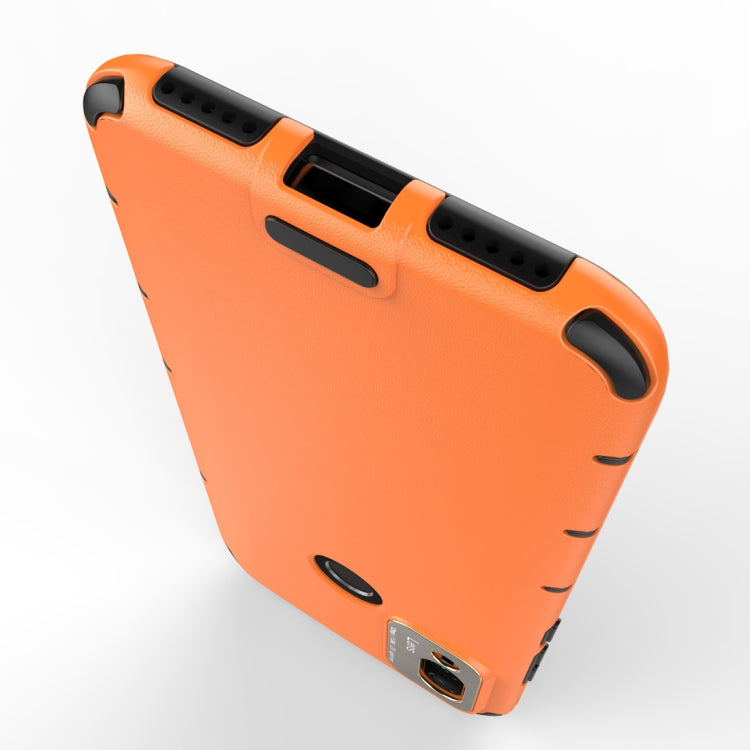 For Xiaomi Redmi 7 Shockproof Grain Leather PC + TPU Case