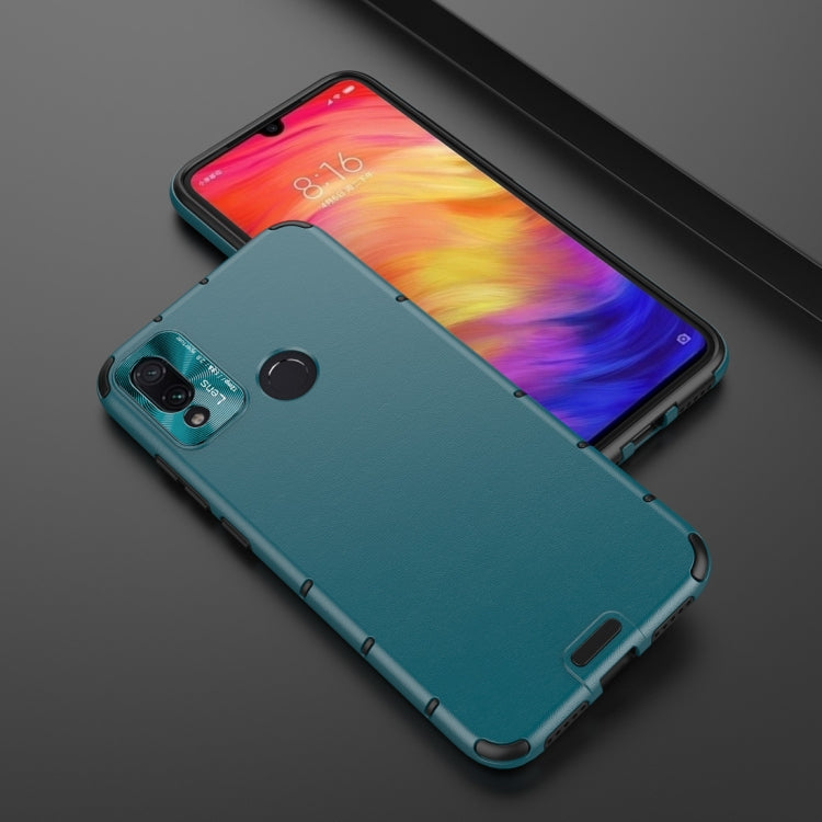 For Xiaomi Redmi Note 7 Shockproof Grain Leather PC + TPU Case