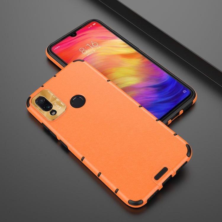 For Xiaomi Redmi Note 7 Shockproof Grain Leather PC + TPU Case