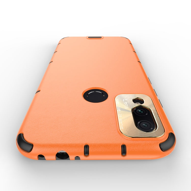 For Xiaomi Redmi Note 7 Shockproof Grain Leather PC + TPU Case