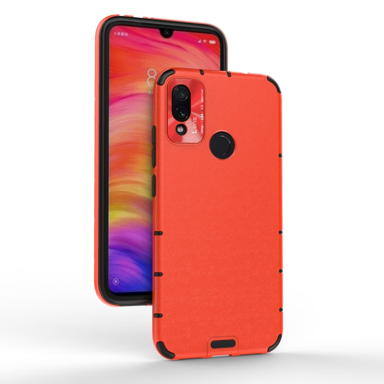 For Xiaomi Redmi Note 7 Shockproof Grain Leather PC + TPU Case