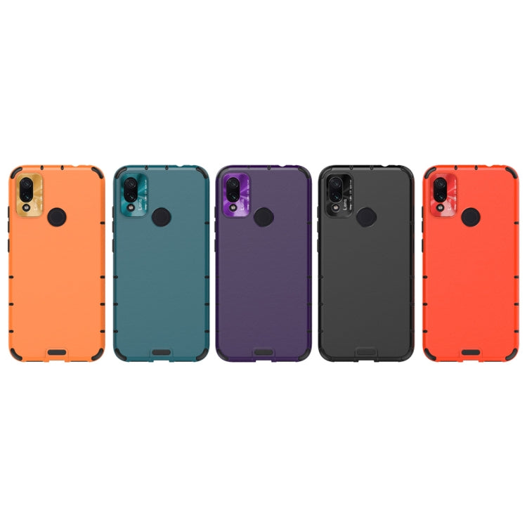 For Xiaomi Redmi Note 7 Shockproof Grain Leather PC + TPU Case