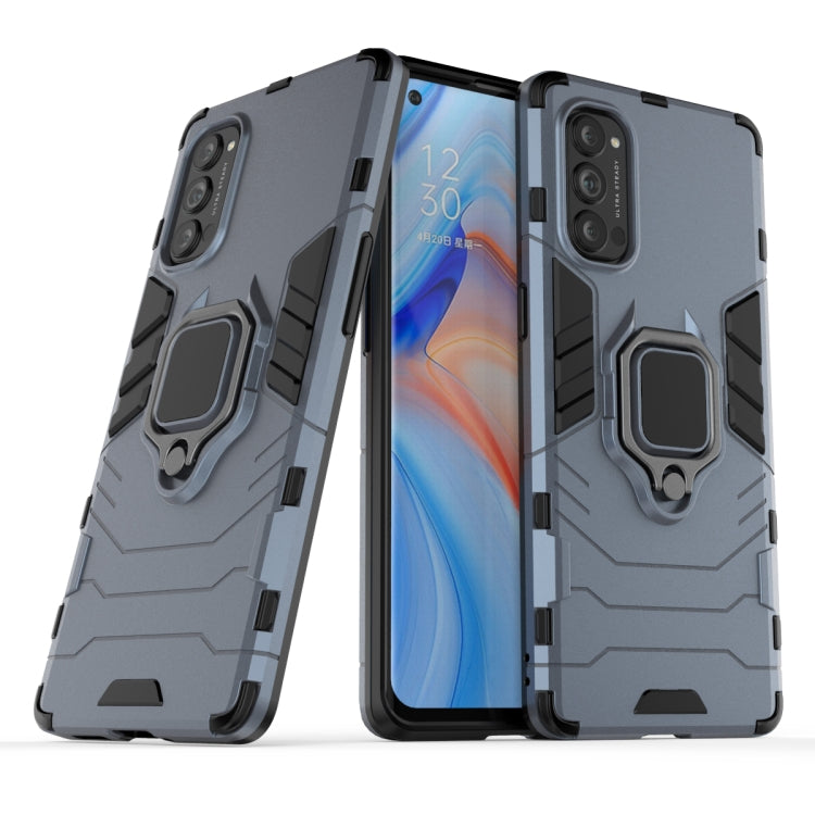 For OPPO Reno4 Pro PC + TPU Anti-fall Protective Case with Ring Holder