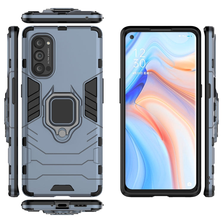 For OPPO Reno4 Pro PC + TPU Anti-fall Protective Case with Ring Holder