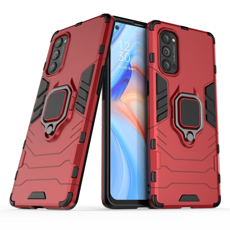 For OPPO Reno4 Pro PC + TPU Anti-fall Protective Case with Ring Holder