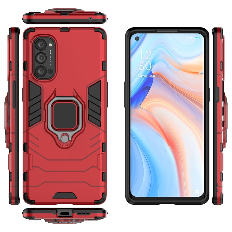 For OPPO Reno4 Pro PC + TPU Anti-fall Protective Case with Ring Holder