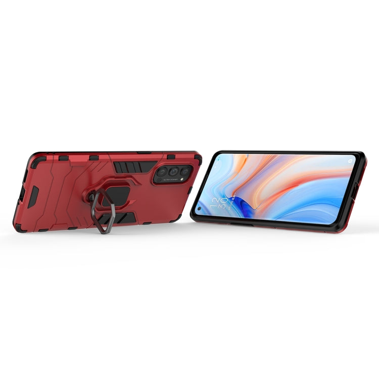 For OPPO Reno4 Pro PC + TPU Anti-fall Protective Case with Ring Holder