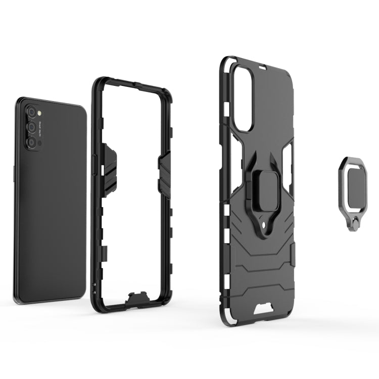 For OPPO Reno4 PC + TPU Anti-fall Protective Case with Ring Holder