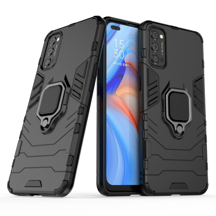 For OPPO Reno4 PC + TPU Anti-fall Protective Case with Ring Holder